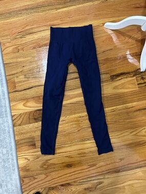 Girls High-Waist Navy Stretch Leggings